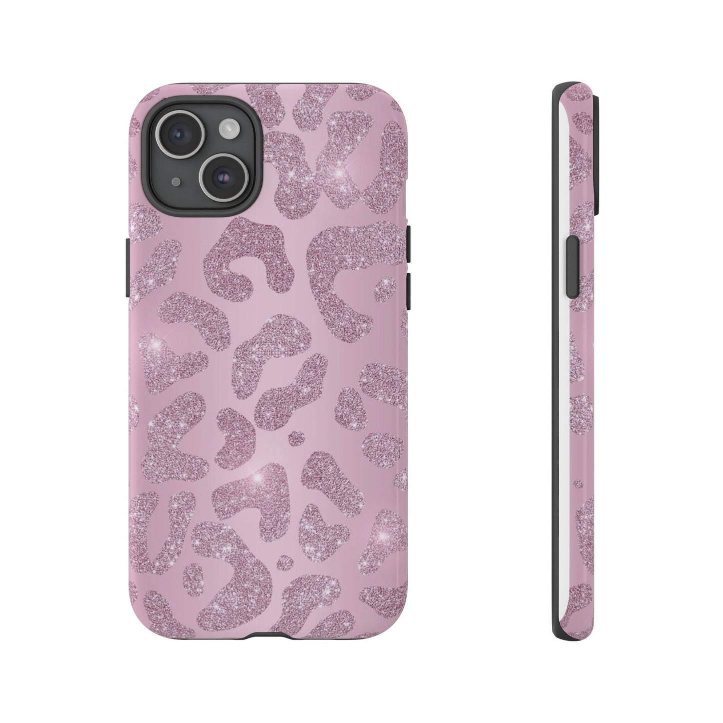 Pink Glitter Cheetah iPhone Case