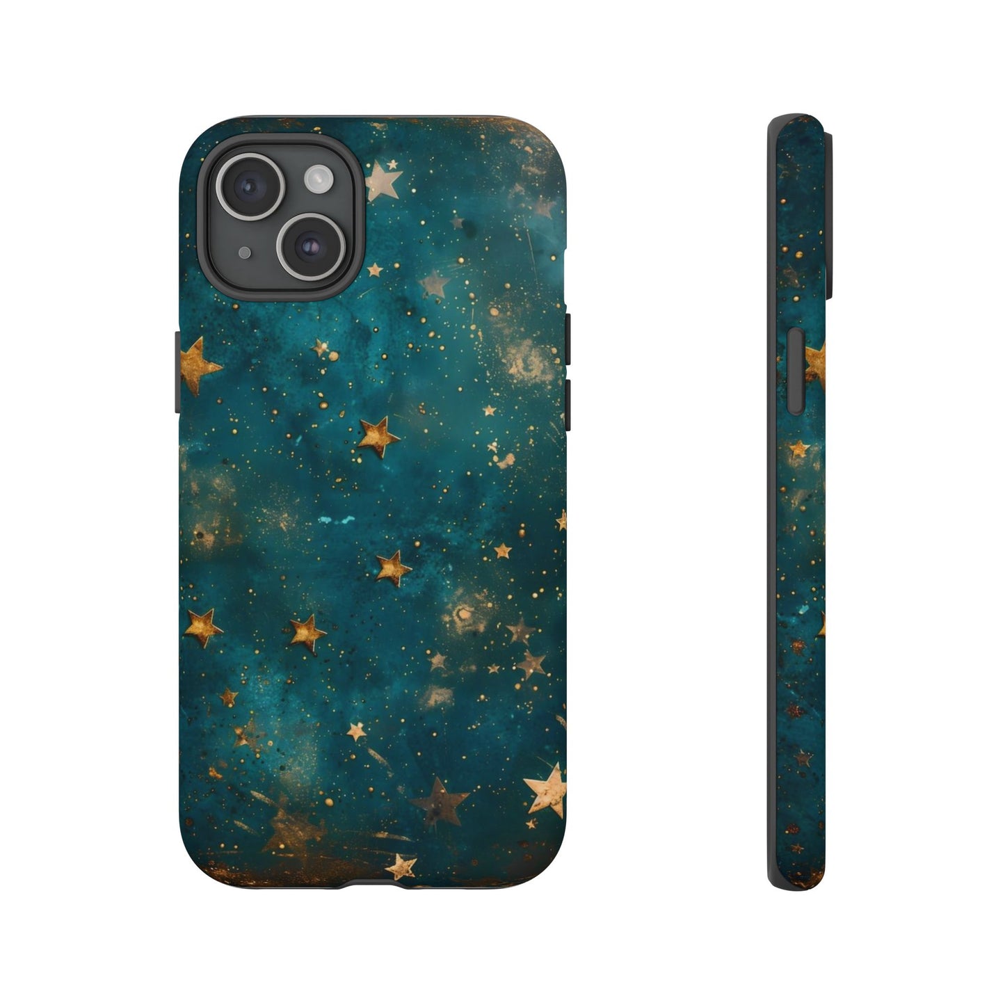 Celestial Gold Stars iPhone Case