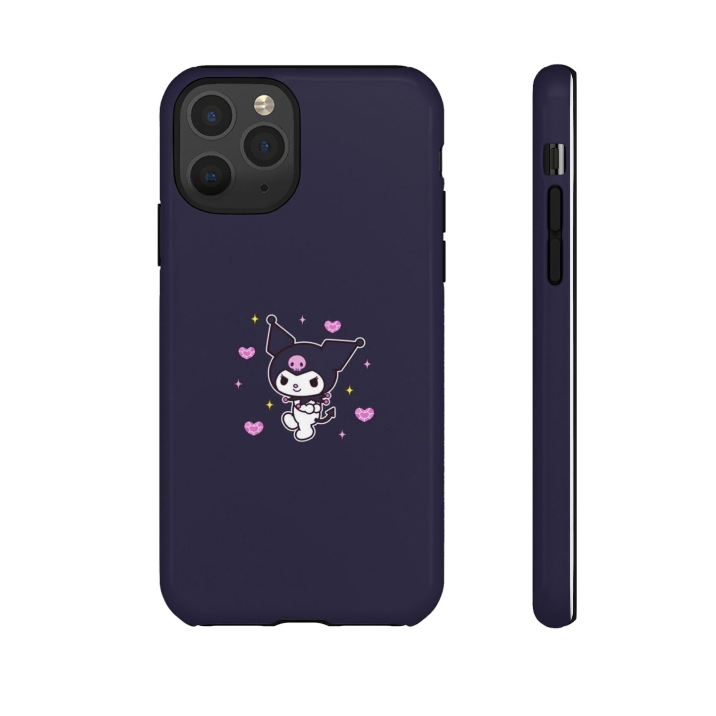 Navy Kuromi Hearts Phone Case