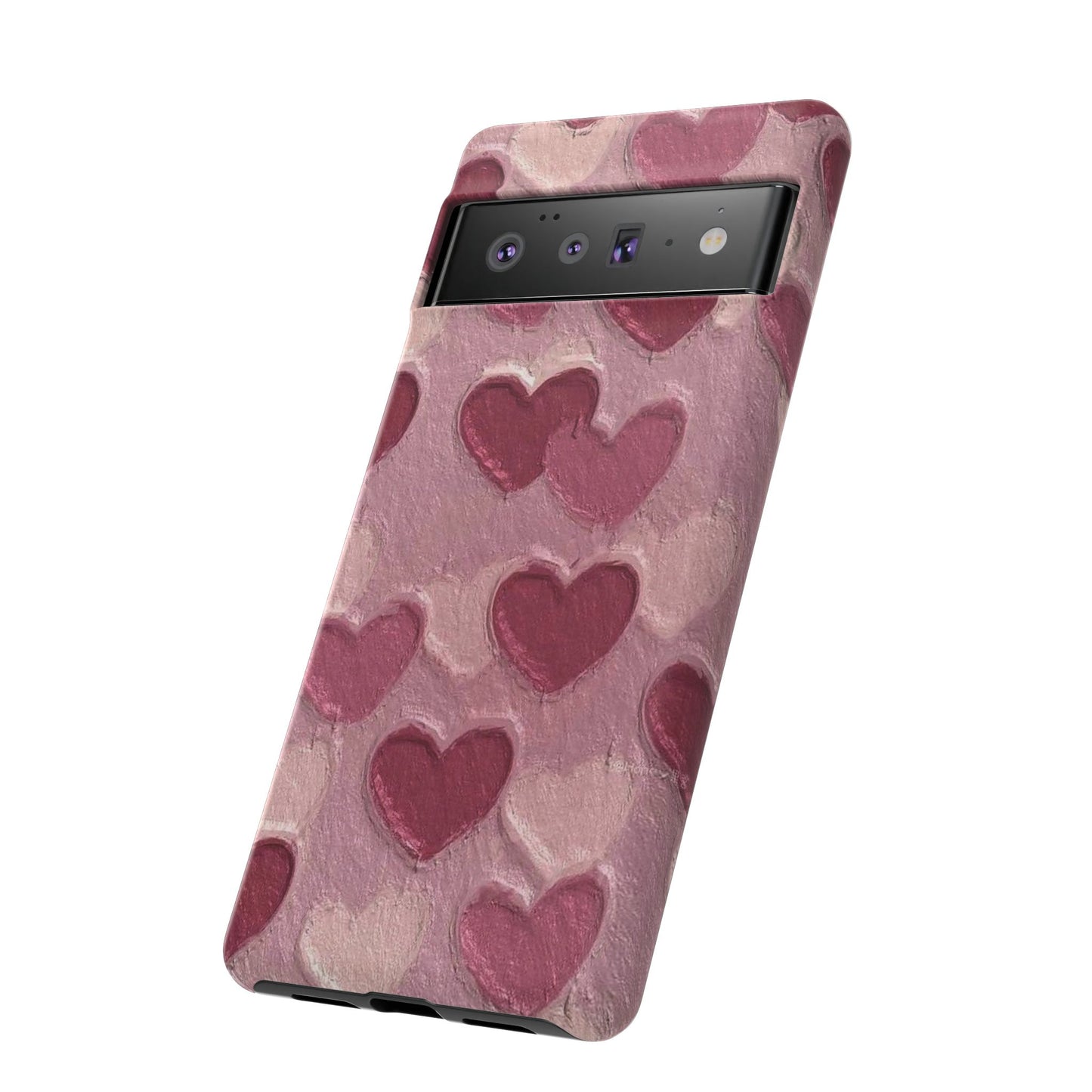 Pink Heart Chalk Wall Phone Case